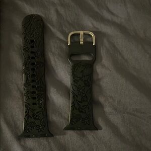 Floral Black Watch Band